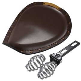 KaTur Motorcycle Solo Seat Pad Crocodile Leather Style Saddle Solo Seat Cushion for Harley/Honda/Yamaha/Kawasaki