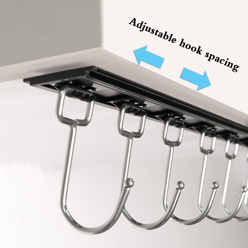 Cociat 2PCS Utensil Racks with 8 Hooks 17 Inch Kitchen