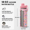Rainbow 18oz Water Bottle, with 2 Lids Handle, Insulated Travel