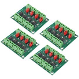 AOICRIE 4pcs PC817 4 Channel Optocoupler Isolation Board Voltage Converter Adapter Module 3.6-30V Driver Photoelectric Isolated Module 817 Voltage Isolation Module