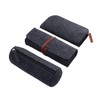 Gadpiparty 3Pcs Dark Grey Felt Makeup Bag Versatile Zipper Cosmetic