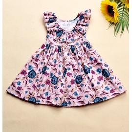 fioukiay Toddler Baby Girls Floral Casual Dresses Clothes Holiday Beach Sundress Skirts Spring Overall Outfits(Pink,6-7T)