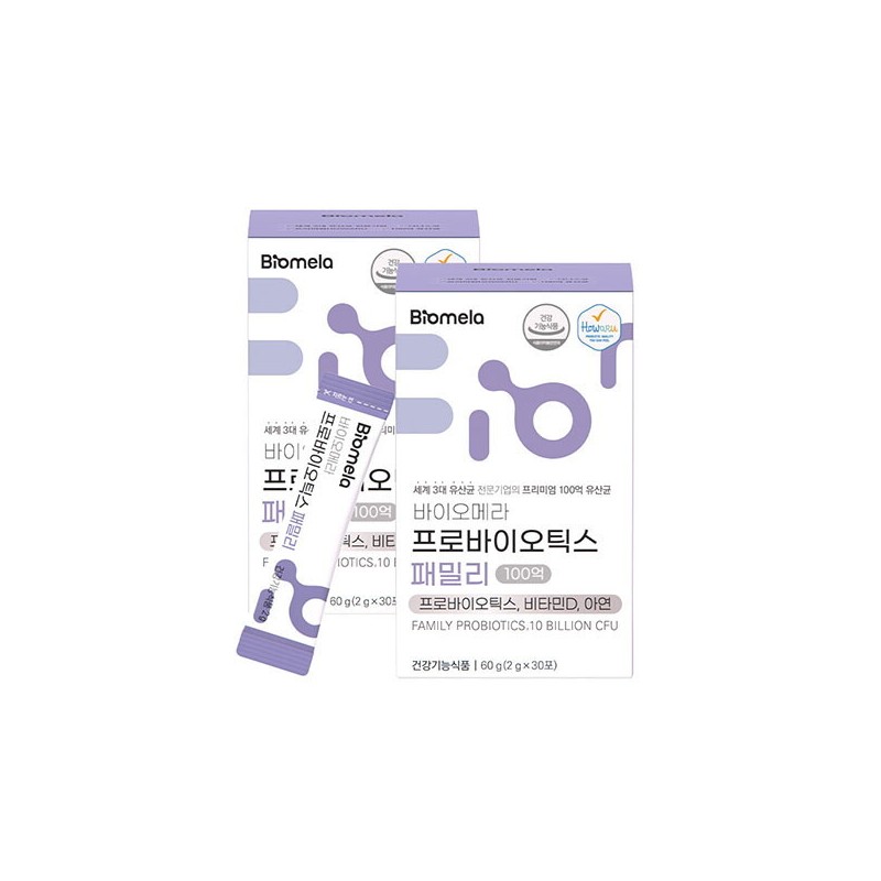 바이오메라 프로바이오틱스 패밀리 하우아유 다니스코 100억 유산균 2개세트 (2개월) Biomera