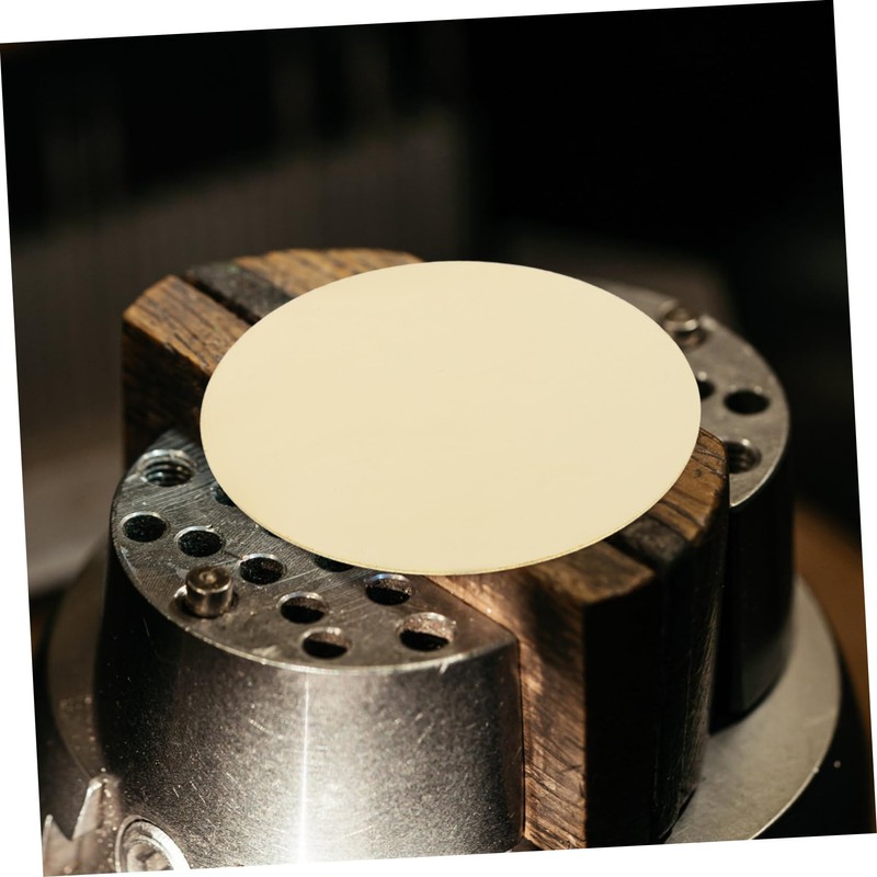 Hohopeti 2pcs Brass Plates for DIY Crafts Sturdy Round Metal