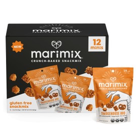 Marimix Snack Mix | Mini Smokehouse BBQ | Crunch Baked Sweet & Salty Savory Plant Based Naturally Gluten Free Whole Grain Fiber Charcuterie Pretzel Trail Party Mix | No Artificial Ingredients