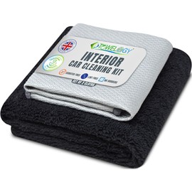Towelogy® G54 Deluxe Car Interior Cleaning Cloths Microfibre Window & Dashboard Cloths For Interiors (Black)