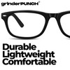 grinderPUNCH High Magnification Power Readers Slim Reading Glasses 4.00-6.00 Black/4.50