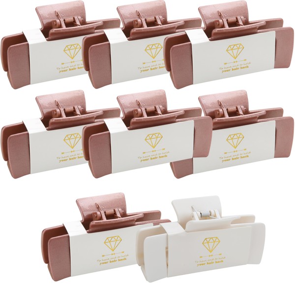 Bridesmaid Proposal Gifts - 4.1-inch Square Matte Claw Clips, 8pcs
