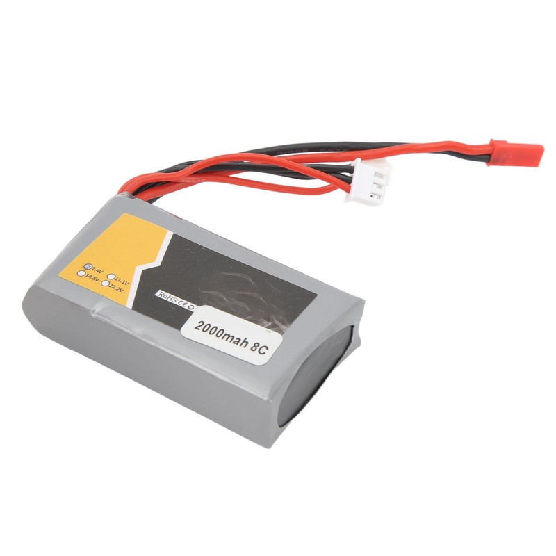 RC Lipo Battery 7.4V 2000MAH Overcharge Protection Short Circuit Protection