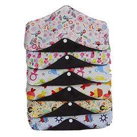 Baluue Toalla Sanitaria Lavable Reutilizable De Bambú Con Carbón Activo Plegable Portátil Transpirable Para Uso Diario Y Viajes 10.03X7.08X0.59In