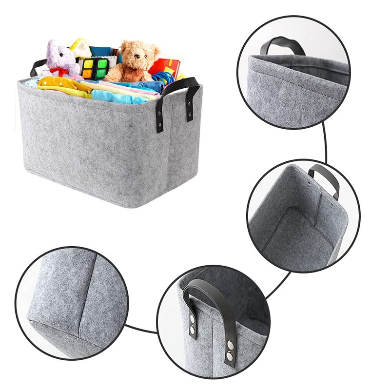 Ritte Storage Basket, Felt Storage Basket, Foldable Storage Box, Storage