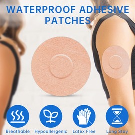 ACWOO Freestyle Libre 3 Plasters, Pack of 25 Breathable Plasters for Freestyle Libre 3 Sensor, CGM Sensors, Protection Fixation Plasters, Skin-Friendly Waterproof Plasters for Swimming and Bath