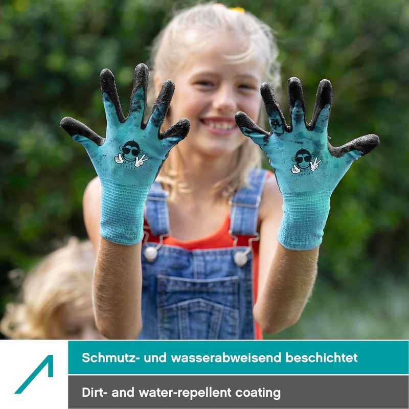 ACE Junior Work Gloves for Children - 3 Pairs of