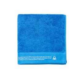 UNITED COLORS OF BENETTON. Set of 2 Hand Towels 50 x 90 cm + 70 x 140 cm Organic Cotton 450 g/m² Blue