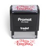 Promot Merry Christmas - Self Inking Rubber Stamp - Ink