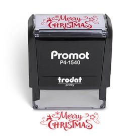 Promot Merry Christmas - Self Inking Rubber Stamp - Ink Stamps