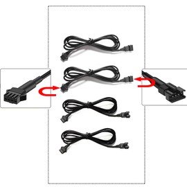 UWDESY 4PC 36in/90CM RGB LED Extension Cable With 2pcs 1-2 way spiltter Y cable,Rock Light Extension Wire,Neon Underglow Wire Cable Extension Kit for ATV Car Motorcycle Accent Light Strips Rock Lights