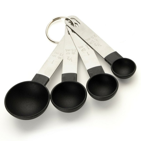 4 Set Kitchen Measuring Spoons - Sizes: ½ tsp, 1