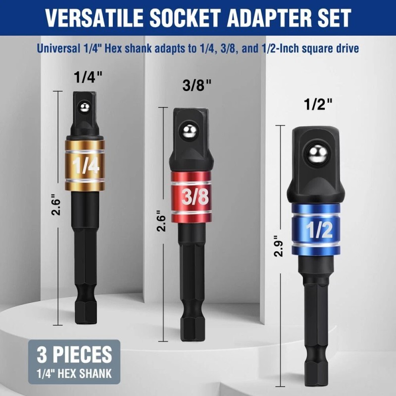 WORKPRO Impact Grade Socket Adapter for Power Drill to High