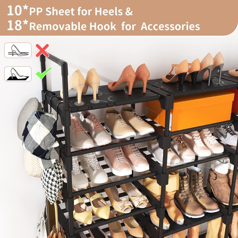ROJASOP Large Shoe Rack Organizer for Entryway Closet 64-68 Pairs