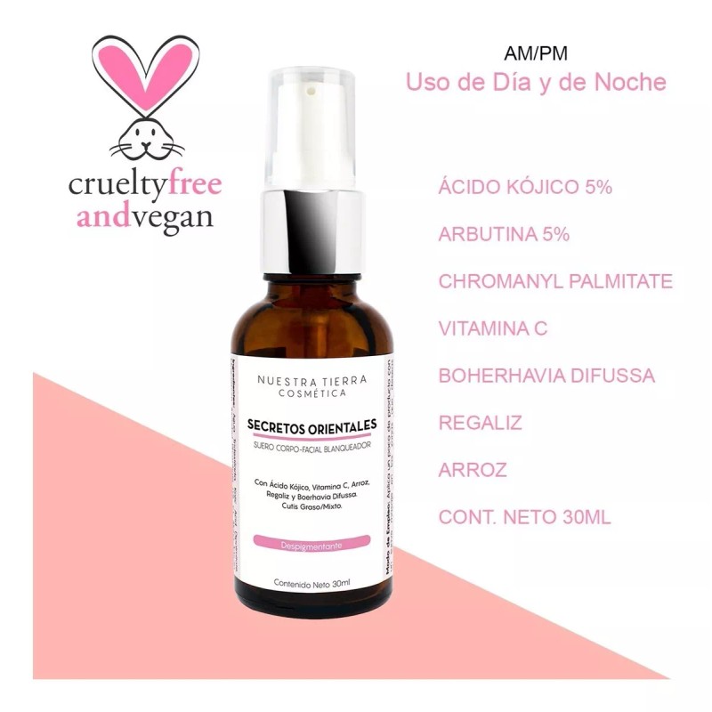 Nuestra Tierra Cosmética Ancestral Suero Despigmentante Ac. Kójico 5% +