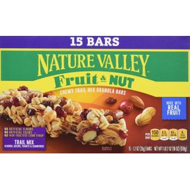 Nature Valley Granola Bars, Fruit & Nut, Chewy Trail Mix Granola Bars, 15 Ounce
