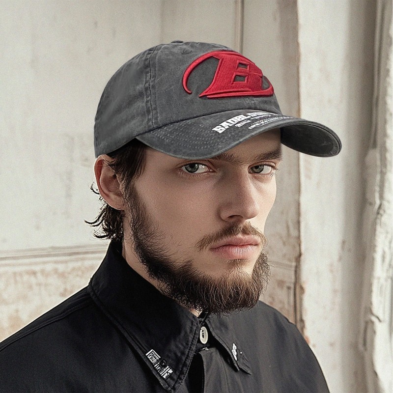 CLAPE Washed Cotton Baseball Cap Street Embroidery Baseball Cap Men's