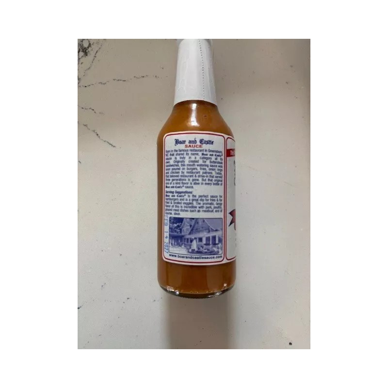 Boar and Castle Sauce. The original since 1932. Three 12