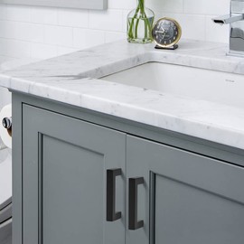 KNOBWELL 10 Pack Matte Black Modern Cabinet Handles Kitchen Drawer Pulls Square Bar Knobs and Pull Handles - Hole Centers 2-1/2 inch, Overall Length 2-9/10 inch