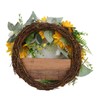 15 Inch Sunflower Wreath for Front Door Artificial Sunflower Wreath