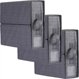 TrendVa 3 Pack Bed Sheet Organizers & Storage Queen /King Size Sheet Storage Buy 2 Get 1