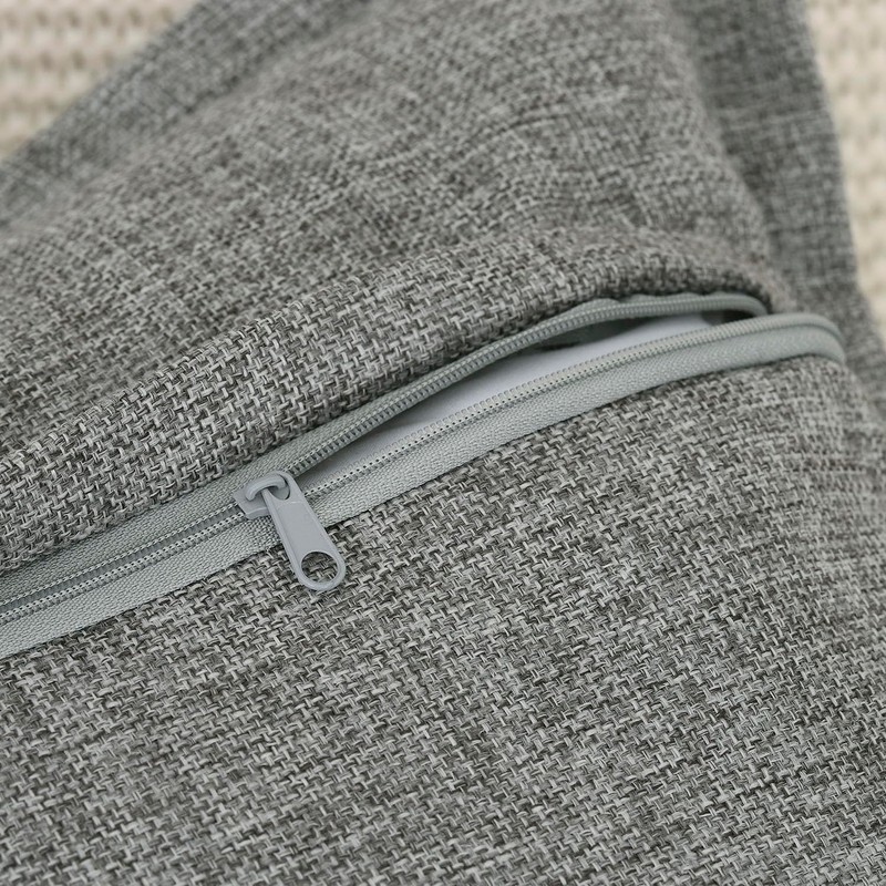 Madizz Set of 2 Linen Cushion Covers with Wide Edge,