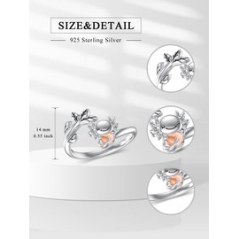 Flpruy Axolotl Ring For Women 925 Sterling Silver Adjustable Axolotl Open Ring Mexican Ring Axolotl Jewelry Gifts for Axolotl Lover