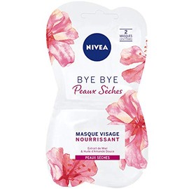 NIVEA Bye Bye Dry Skin Nourishing Face Mask (2 x 7.5ml masks), Hydrating Masks with Almond Oil and Honey Extract, Skin Care Essentials