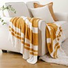 BATTILO HOME Mustard Yellow Throw Blanket for Bed, Soft Chenille