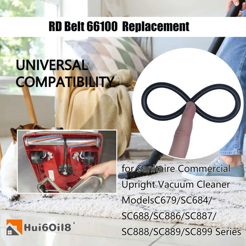 Hui6OIL8 66100 Vacuum Belt Compatible with Sanitaire Eureka Vacuum SC679
