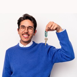 D.RECT Key Tags 10 Pcs - Plastic Keyring Tags with Loops - Key Ring with Window for Luggage, Pet Name and Office Key Labels, Green