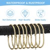 Goowin 24 Pcs Shower Curtain Rings, Oval Snap Shower Rings