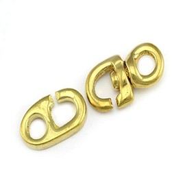 Brummel Hook 50 mm with Swivel - Brass Flag Swivel Carabiner