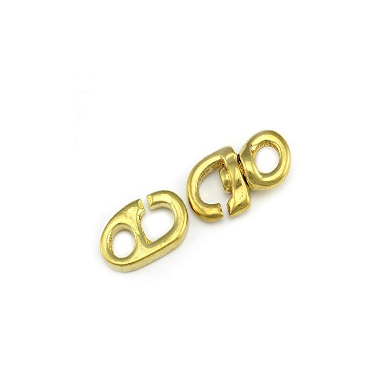 Brummel Hook 50 mm with Swivel - Brass Flag Swivel
