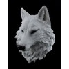 Zeckos White Arctic Wolf Head Wall Mount Sculpture