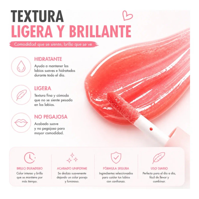 Set De 6 Aceites Para Labios Lip Glow Oil Gloss