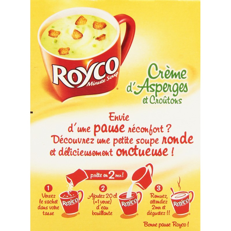 Royco Dehydrated Soup Cream of Asparagus and Croutons 4 x