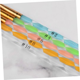 Healvian 5pcs Nail Art Pens Professional Diy Manicure Brushes for Uv Gel Line Drawing Durable Detailing Tools for Artistic Nail Designs for Personal and Professional Use