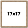 CountryArtHouse 17x17 Frame Gold Solid Wood Picture Frame Includes UV