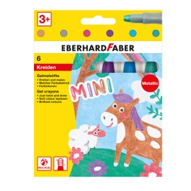 Eberhard Faber 529106 – Gel Colouring Pens, Set of 6 in Cardboard Case, Metallic