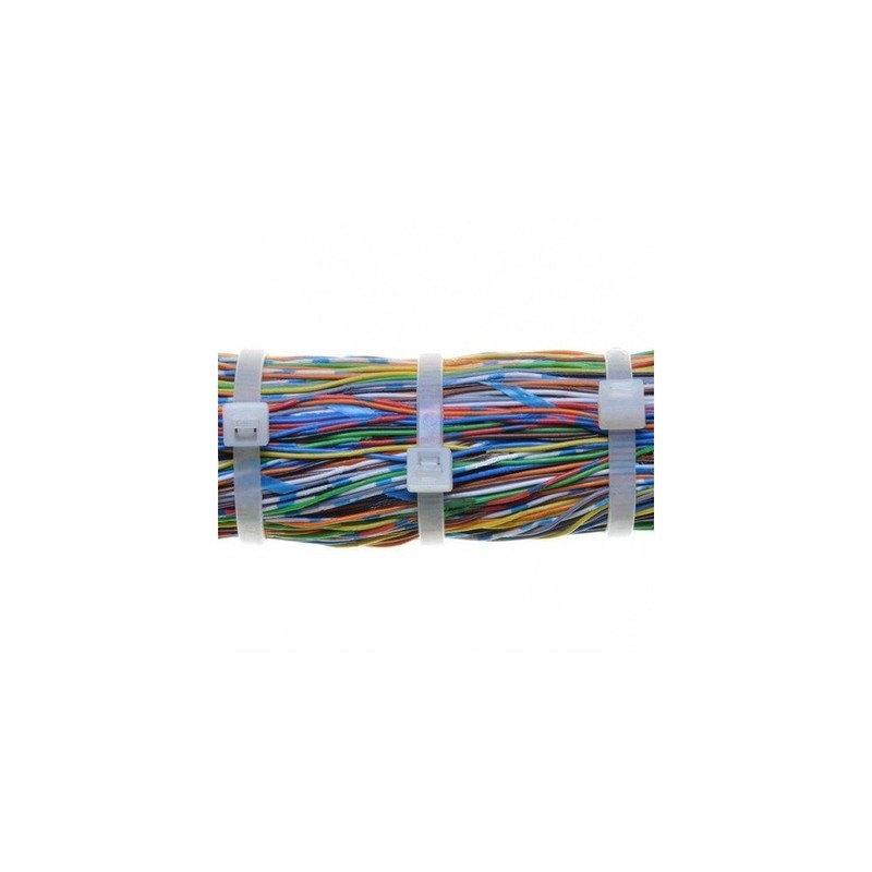 TECHly 100pièce (S) – Cable Ties White 200 mm x