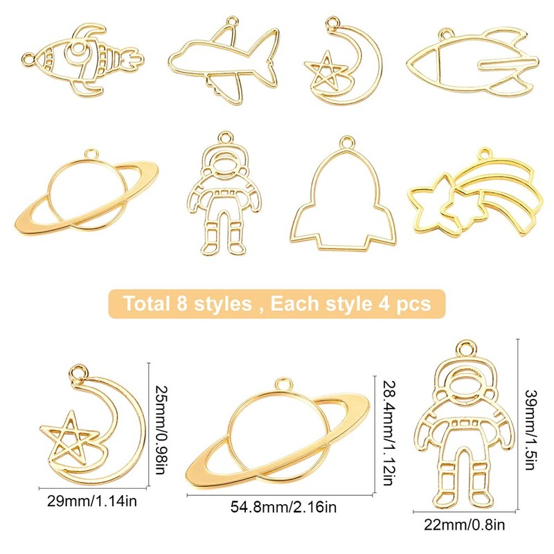 SUNNYCLUE Space Mystery 8 Types 32 Piece Frame Parts Set