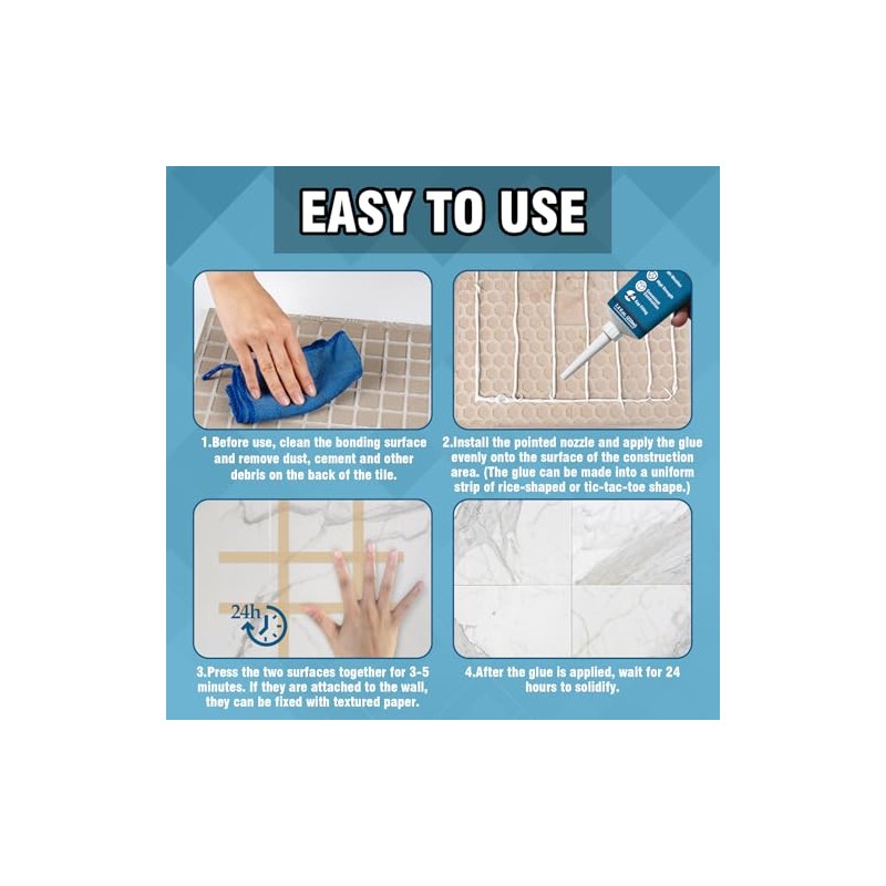 Construction Adhesive Heavy Duty, Cement Glue for Concrete, Floor, Wall,