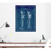 Pipe Wrench Patent Print Midnight Blue with Border (5" x